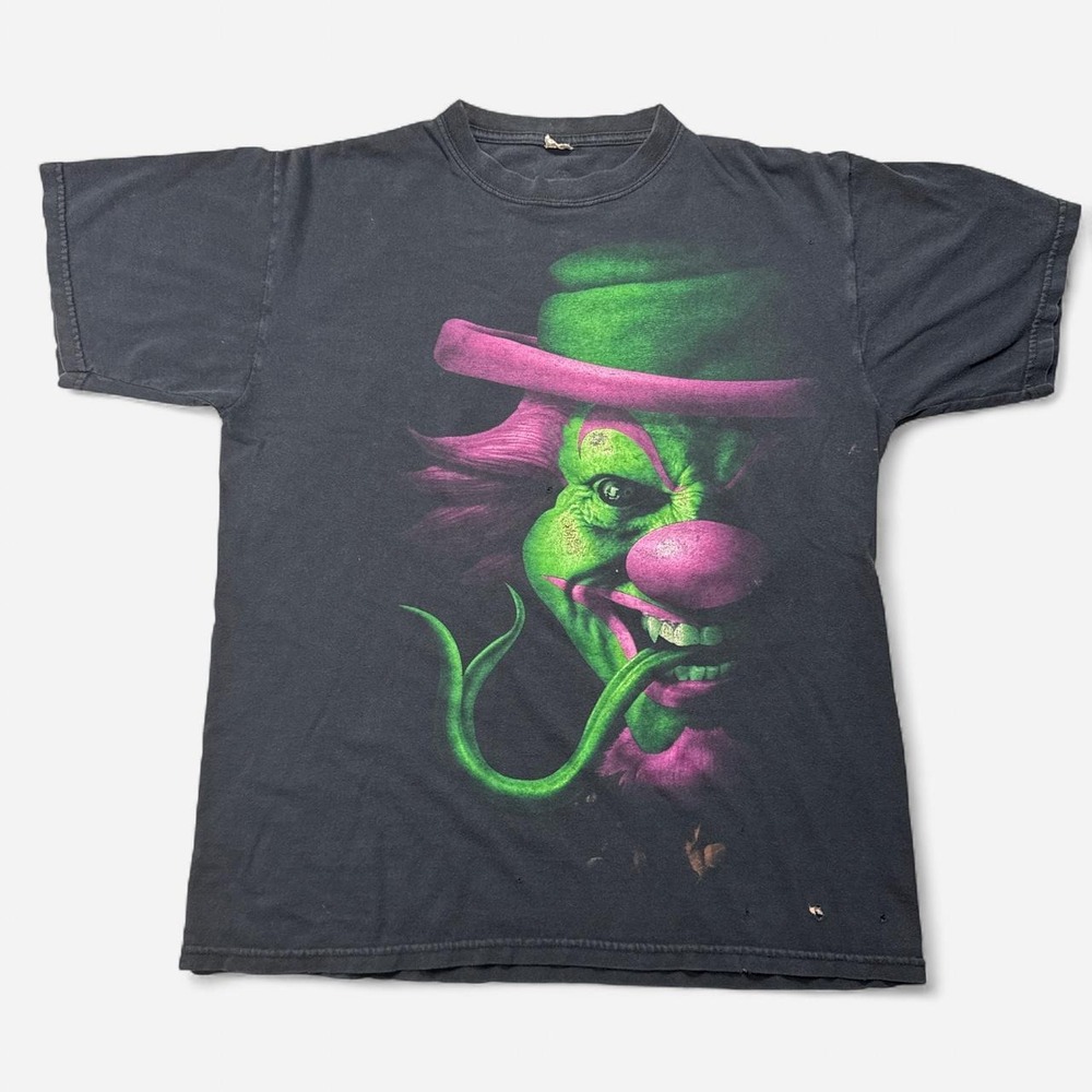 Vintage Y2K Insane Clown Posse Psychopathic Records black Anvil tee, size M